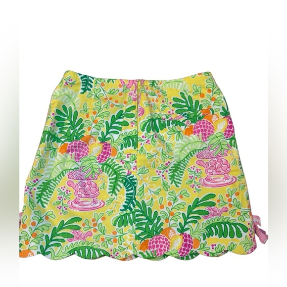 Girls Lilly Pulitzer Tropical elephant monkey Print Skort 10 - Picture 2 of 9